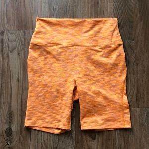 OUTDOOR VOICES ORANGE BIKE SHORTS